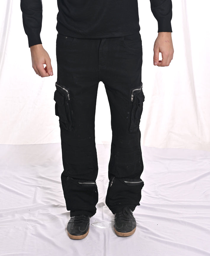 CARGO JEANS NERO