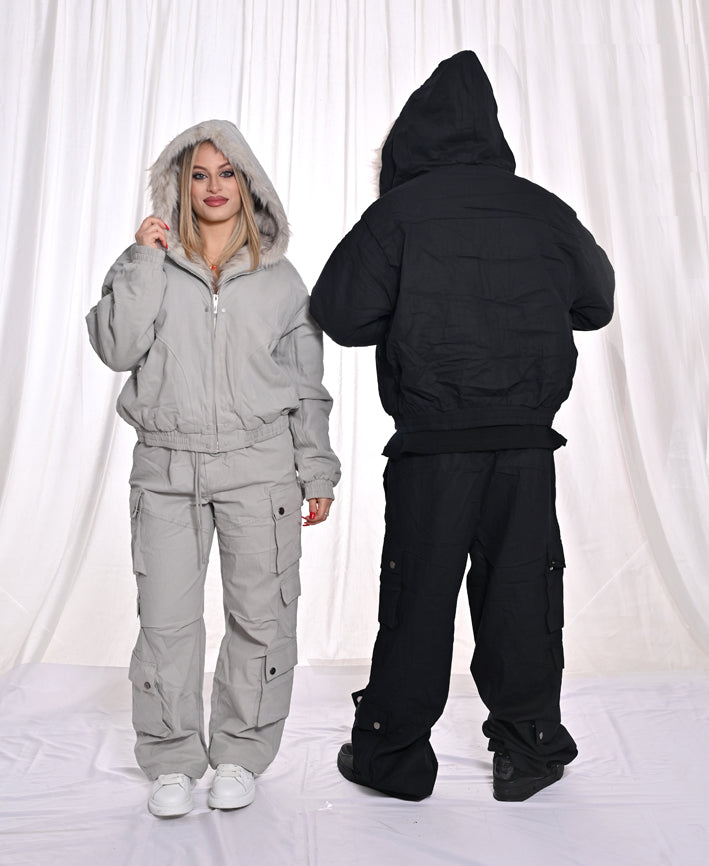 COORDINATO PELUCHE NERO