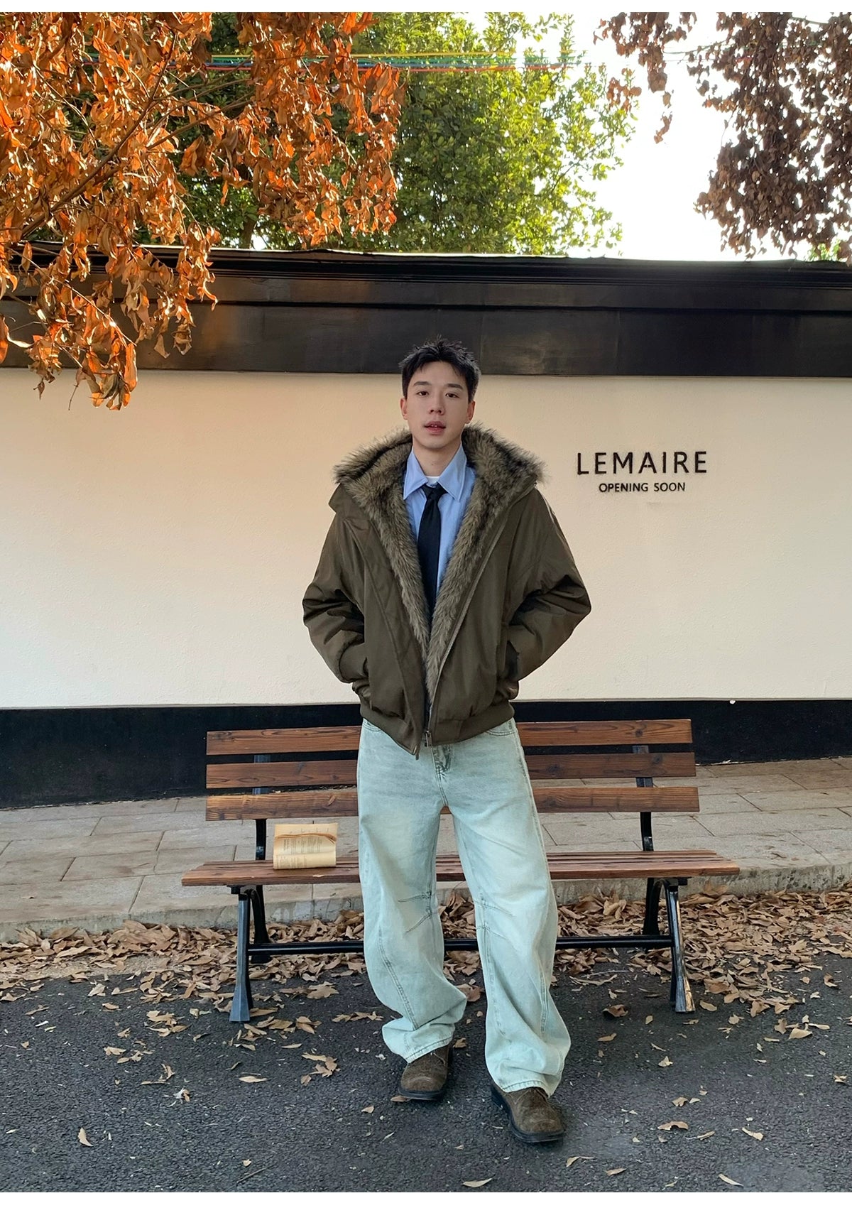 Giacca con collo in pelliccia intagliata R1DGE