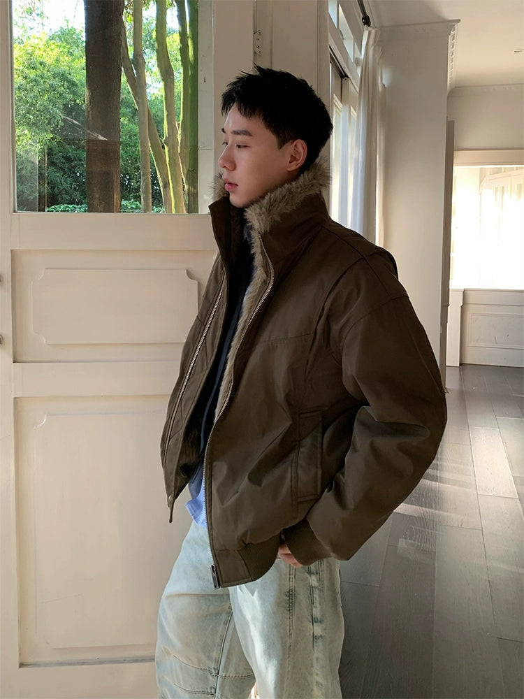 Giacca con collo in pelliccia intagliata R1DGE