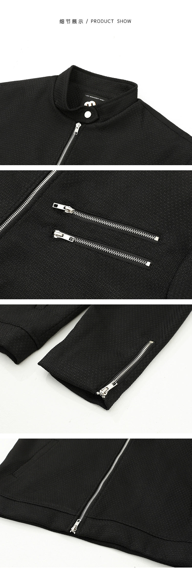 Giacca da uomo con colletto alla coreana corto MRCYC