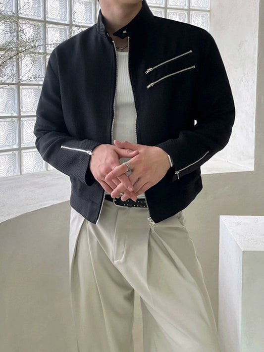 Giacca da uomo con colletto alla coreana corto MRCYC