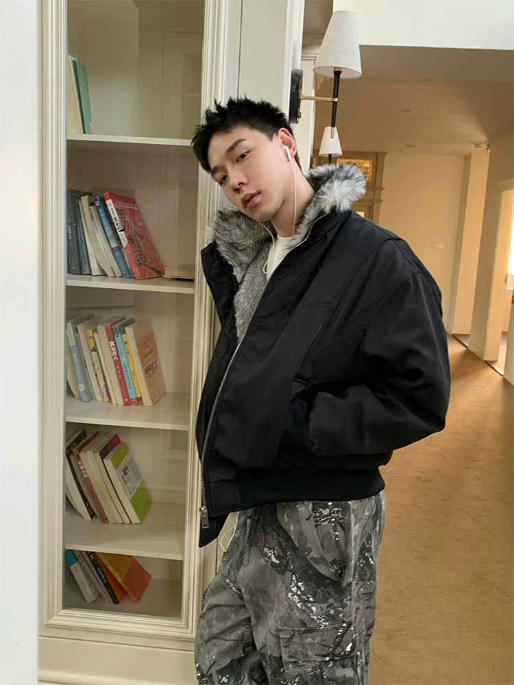 Giacca con collo in pelliccia intagliata R1DGE